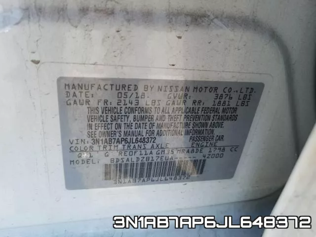 3N1AB7AP6JL648372 фото 2