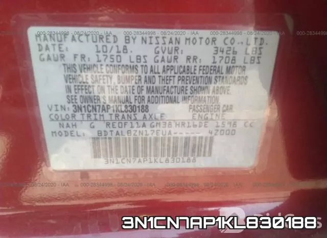 3N1CN7AP1KL830188 фото 10