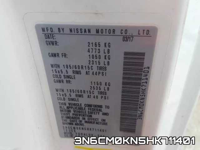 3N6CM0KN5HK711401 фото 2