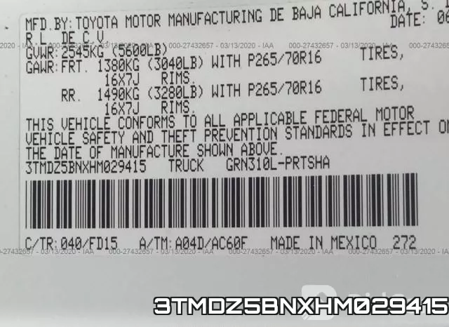 3TMDZ5BNXHM029415 фото 10