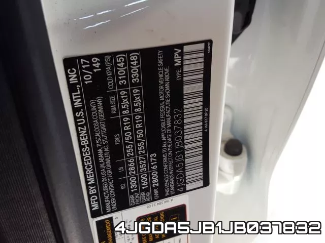 4JGDA5JB1JB037832 фото 2
