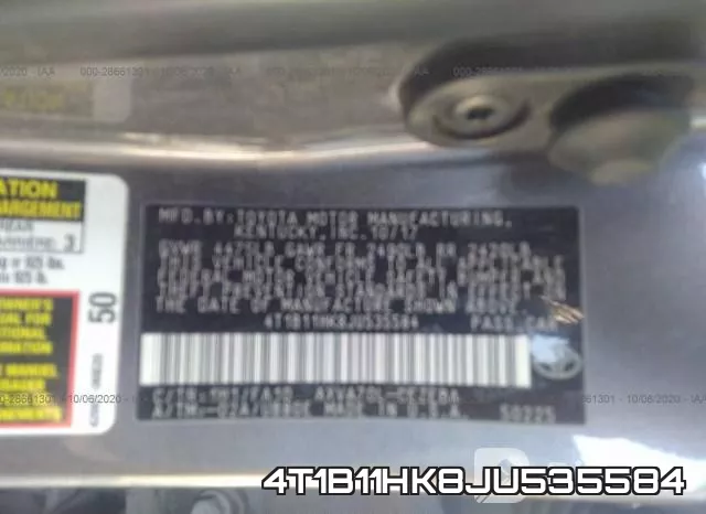 4T1B11HK8JU535584 фото 10