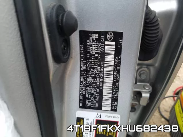 4T1BF1FKXHU682438 фото 2