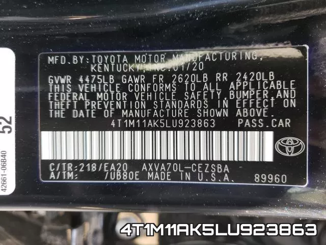 4T1M11AK5LU923863 фото 2