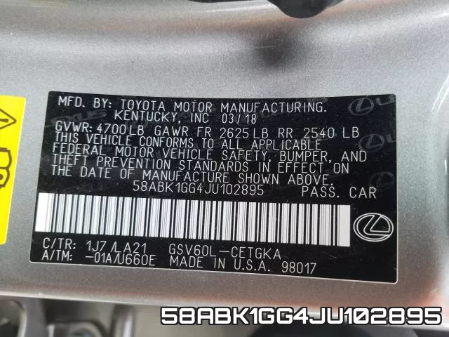 58ABK1GG4JU102895 фото 2