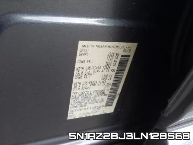 5N1AZ2BJ3LN128568 фото 2