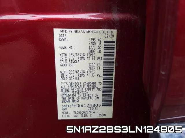 5N1AZ2BS3LN124805 фото 2