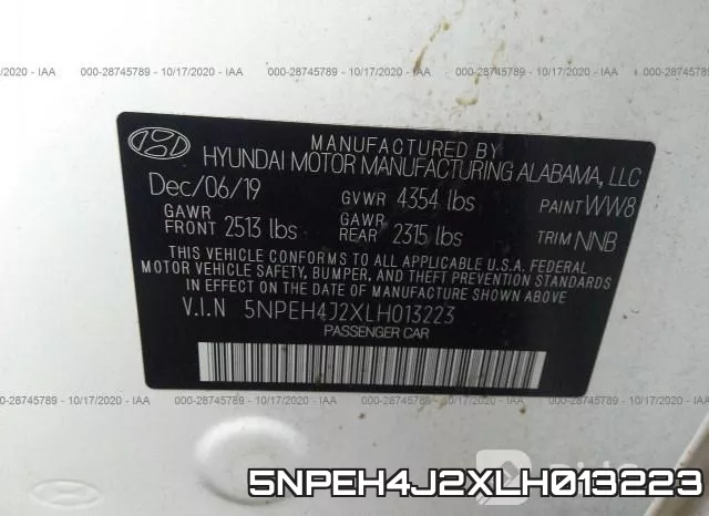 5NPEH4J2XLH013223 фото 10
