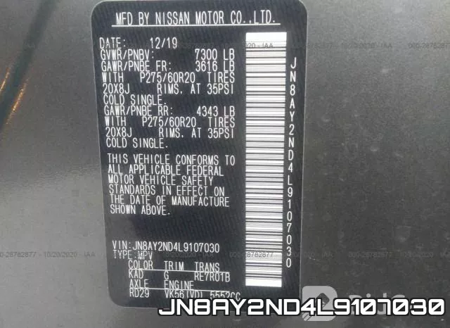 JN8AY2ND4L9107030 фото 10