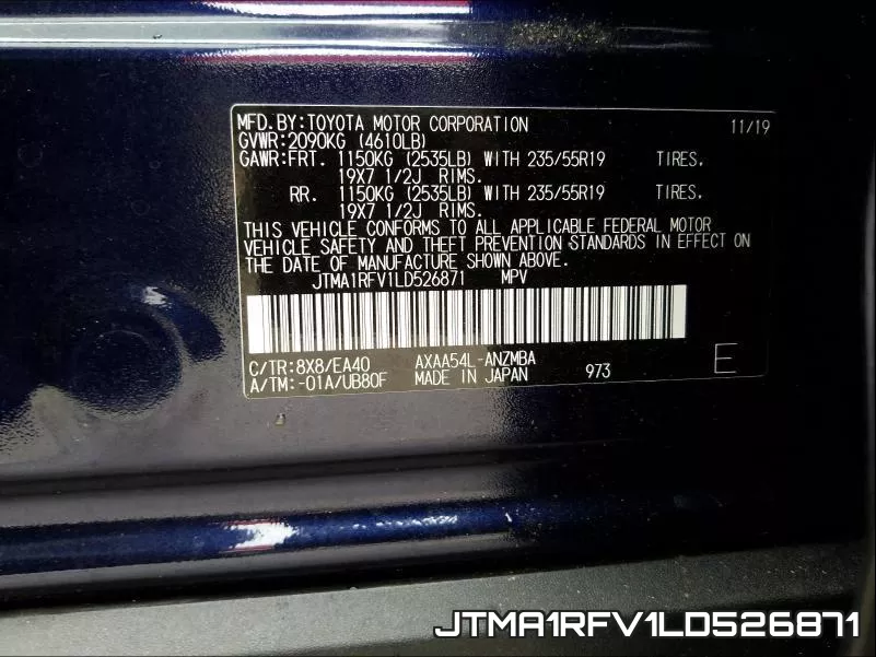 JTMA1RFV1LD526871 фото 2