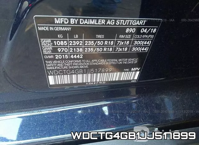 WDCTG4GB1JJ517899 фото 10