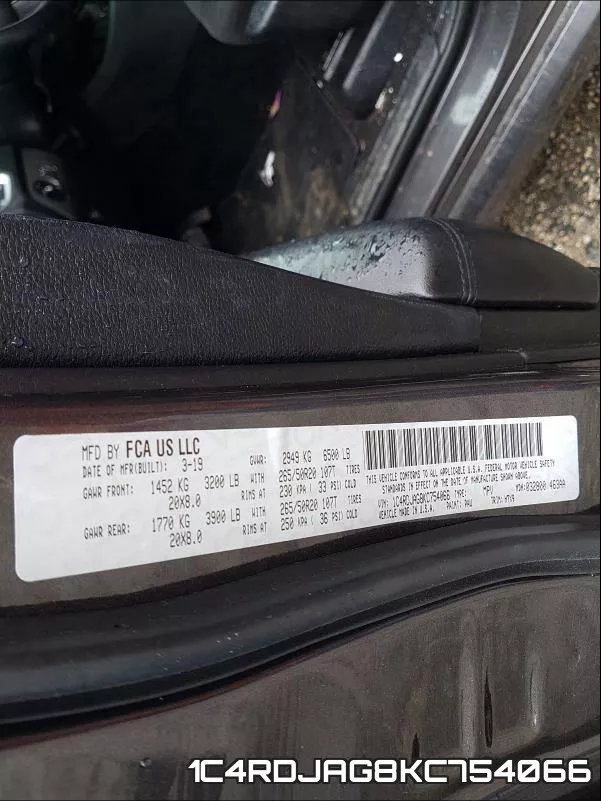 1C4RDJAG8KC754066 фото 2