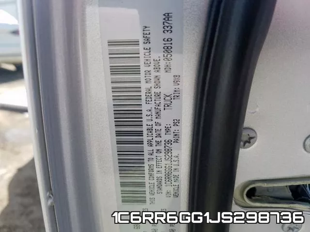 1C6RR6GG1JS298736 фото 2