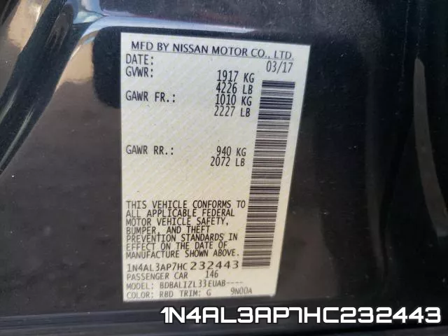 1N4AL3AP7HC232443 фото 2