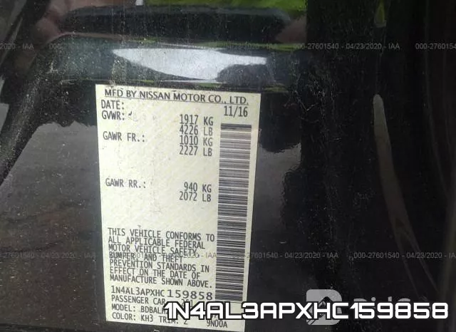1N4AL3APXHC159858 фото 10
