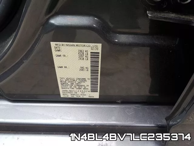 1N4BL4BV7LC235374 фото 2