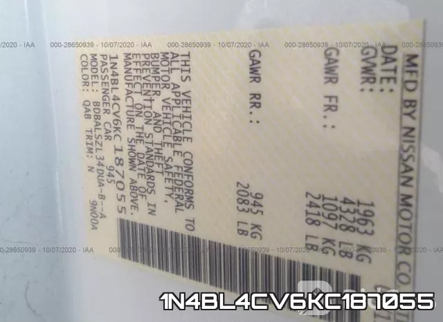1N4BL4CV6KC187055 фото 10
