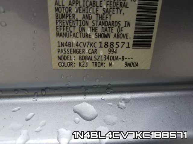 1N4BL4CV7KC188571 фото 2