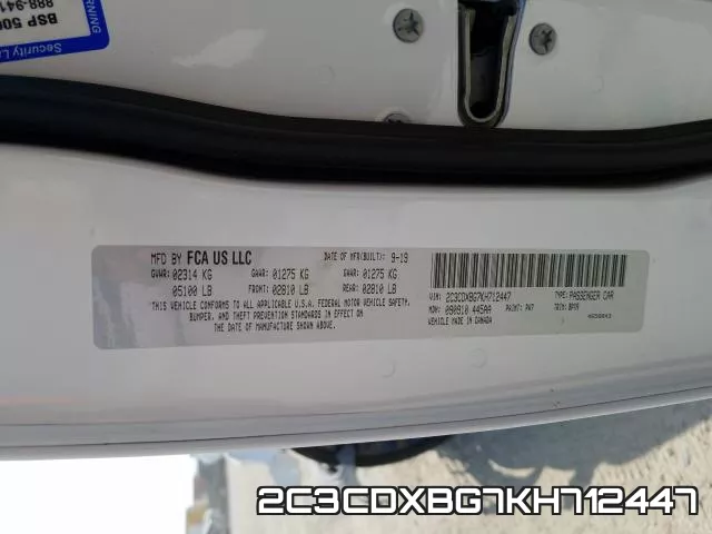 2C3CDXBG7KH712447 фото 2