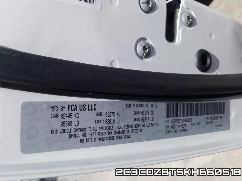 2C3CDZBT5KH660518 фото 2