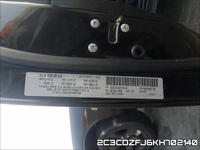 2C3CDZFJ6KH702140 фото 2