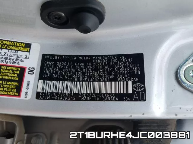 2T1BURHE4JC003881 фото 2