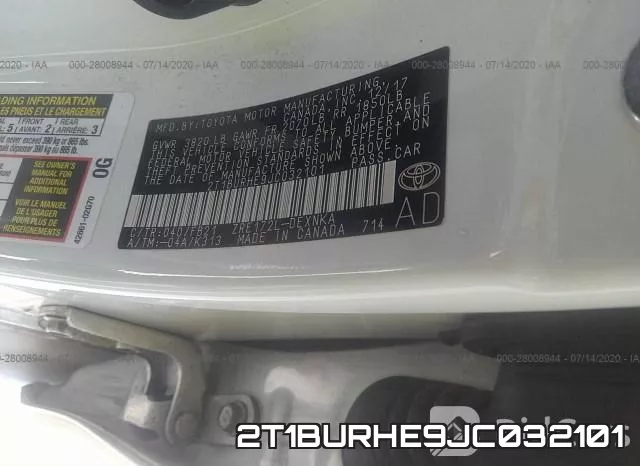 2T1BURHE9JC032101 фото 10