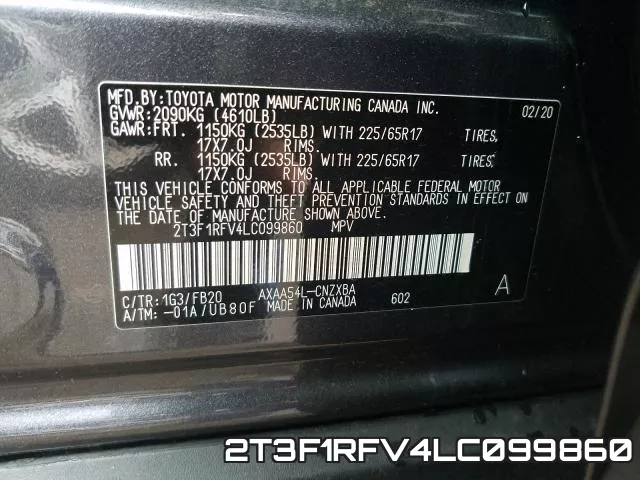 2T3F1RFV4LC099860 фото 2