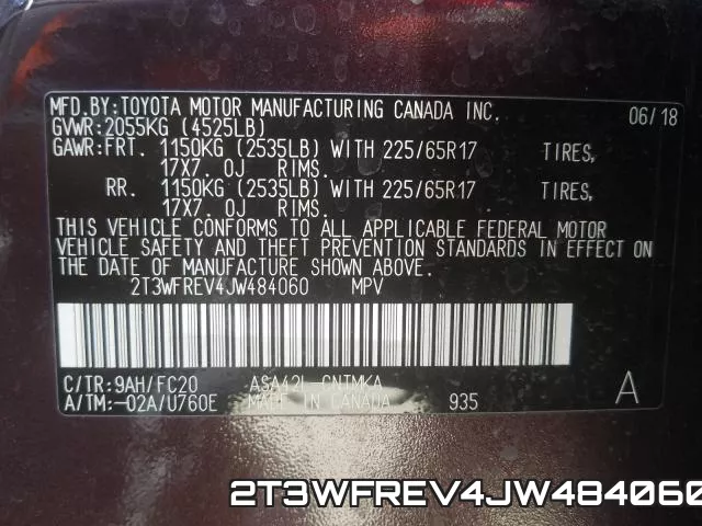2T3WFREV4JW484060 фото 2
