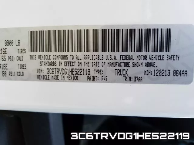3C6TRVDG1HE522119 фото 2