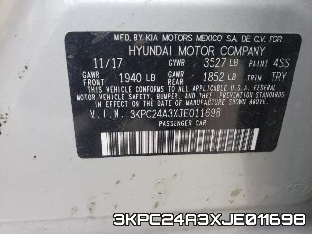 3KPC24A3XJE011698 фото 2