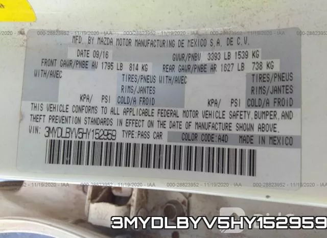 3MYDLBYV5HY152959 фото 10