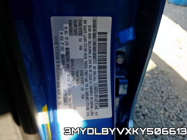 3MYDLBYVXKY506613 фото 2