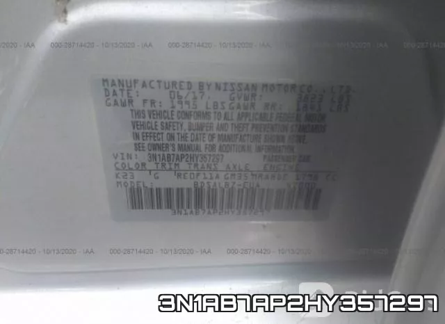 3N1AB7AP2HY357297 фото 10