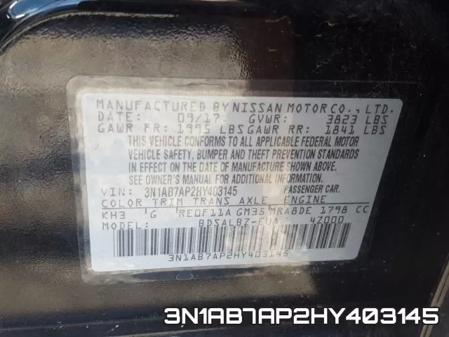 3N1AB7AP2HY403145 фото 2