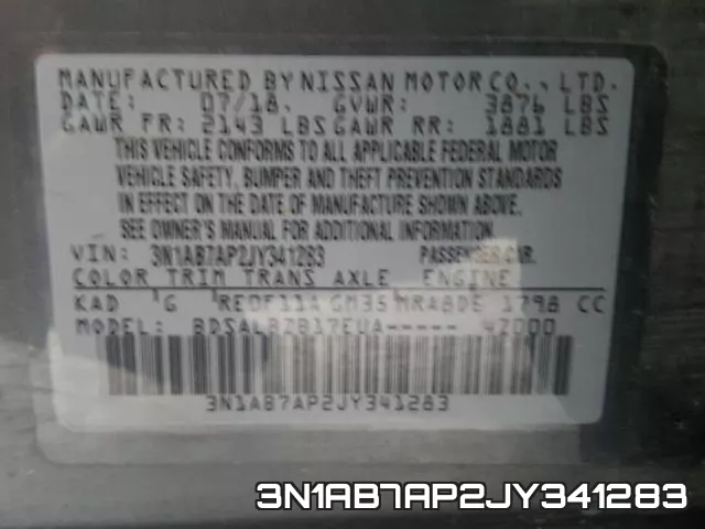 3N1AB7AP2JY341283 фото 2