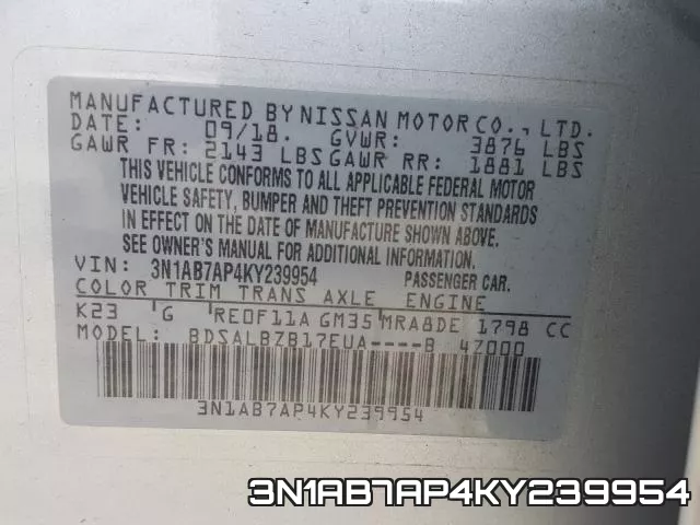 3N1AB7AP4KY239954 фото 2