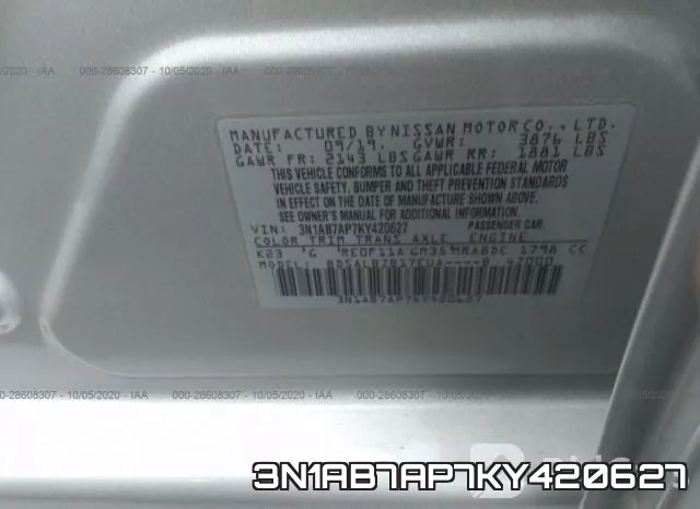 3N1AB7AP7KY420627 фото 10