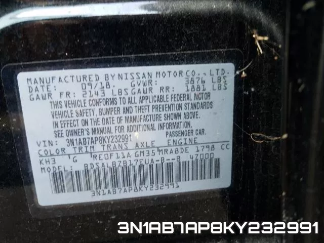 3N1AB7AP8KY232991 фото 2