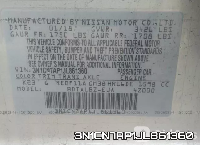 3N1CN7AP1JL861360 фото 10