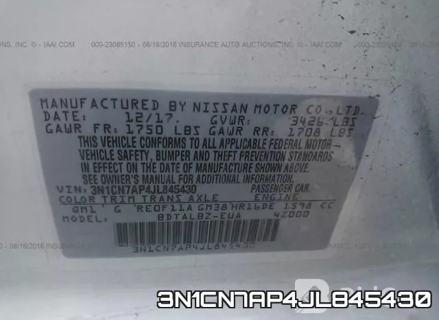 3N1CN7AP4JL845430 фото 10