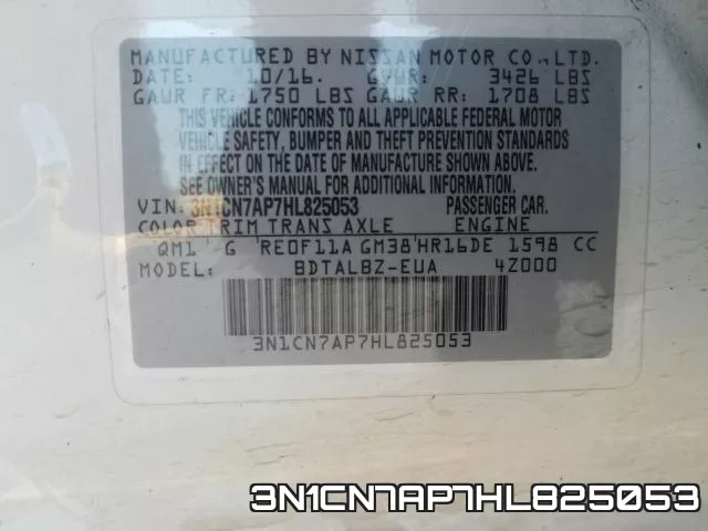 3N1CN7AP7HL825053 фото 2