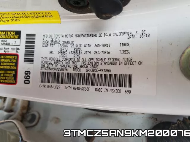 3TMCZ5AN9KM200076 фото 2