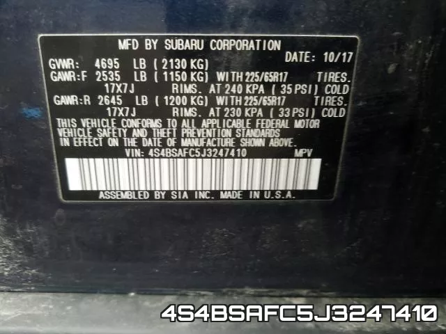 4S4BSAFC5J3247410 фото 2