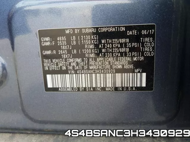 4S4BSANC3H3430929 фото 2