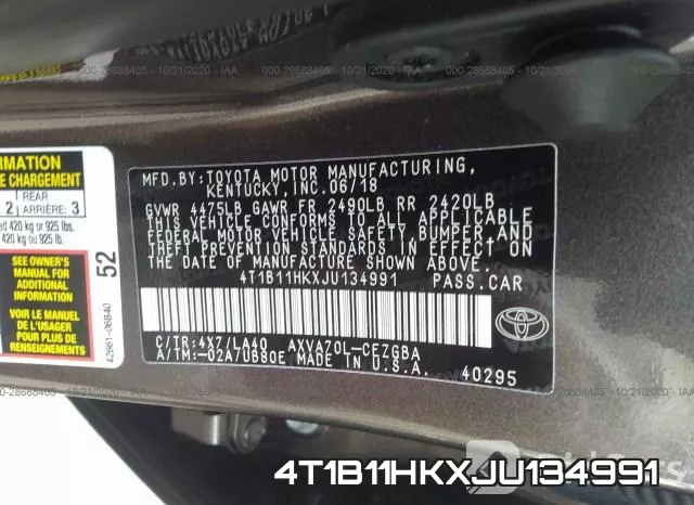 4T1B11HKXJU134991 фото 10