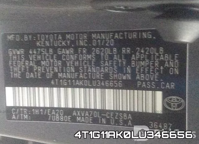 4T1G11AK0LU346656 фото 10