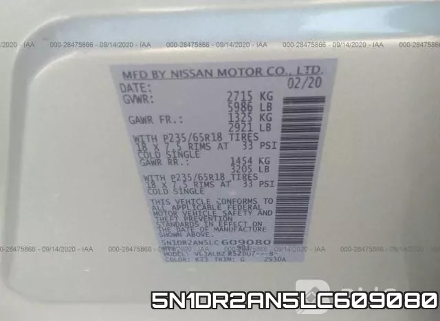 5N1DR2AN5LC609080 фото 10