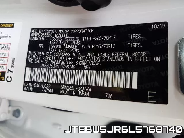 JTEBU5JR6L5768740 фото 2