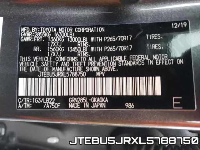 JTEBU5JRXL5788750 фото 2